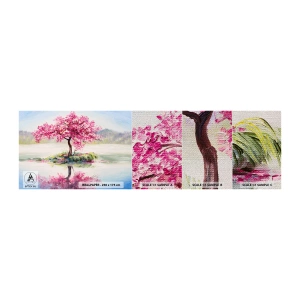 Amostra de papel de parede Premium Sand - A festa da Primavera - Pedaço, Árvore, Paisagem - 100x30 cm