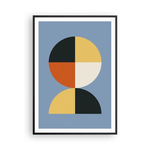 Pôster com moldura preta - Verja e conte - 70x100 cm