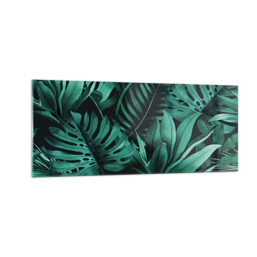 Quadro em vidro - A profundidade da vegetação tropical - 100x40 cm