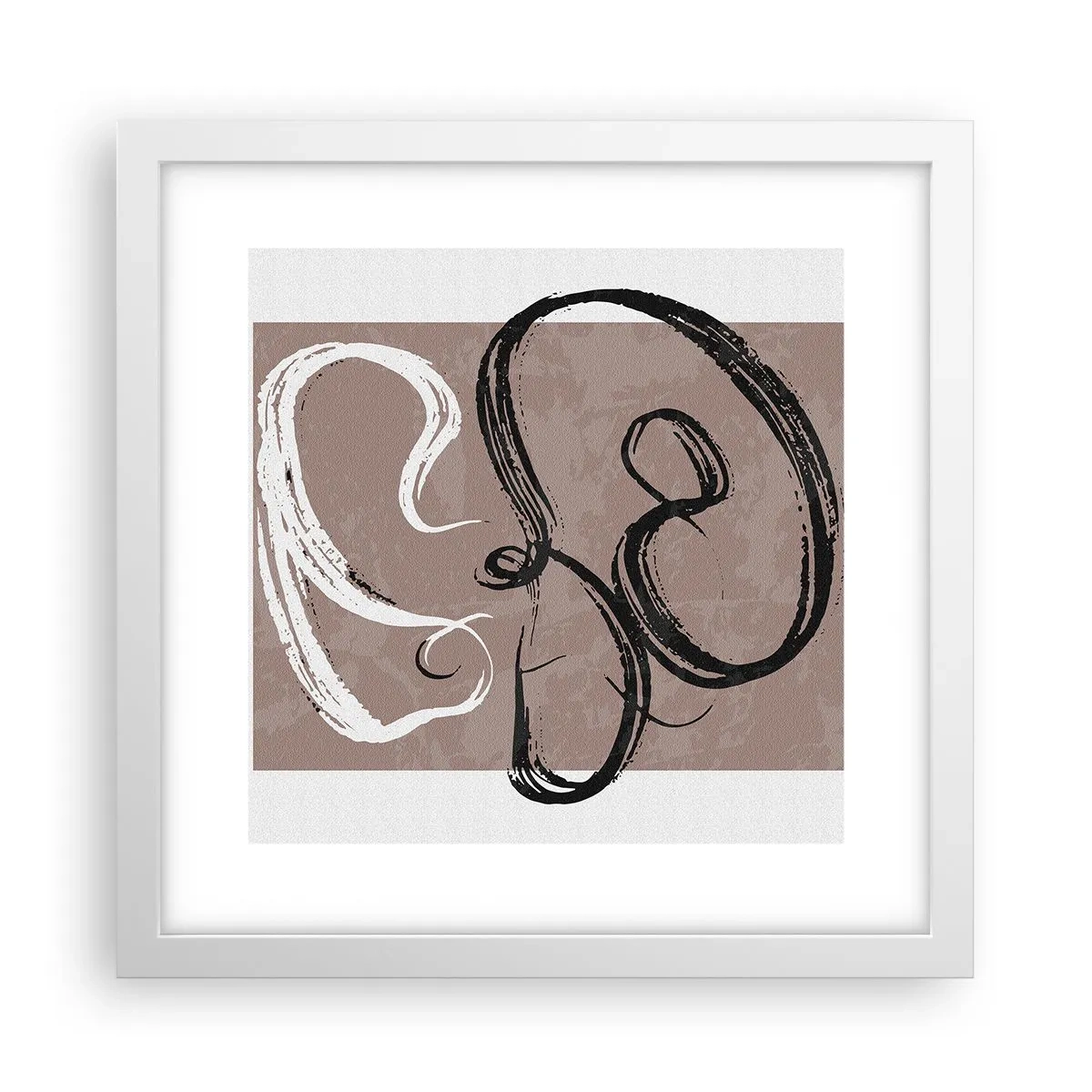 Pôster em moldura branca - Composição – a busca pela plenitude - 30x30 cm