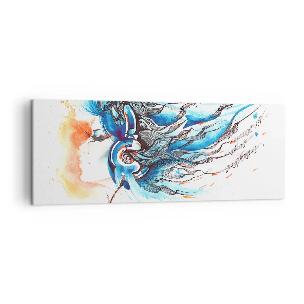 Quadro em tela - Deixe a música tocar - 140x50 cm