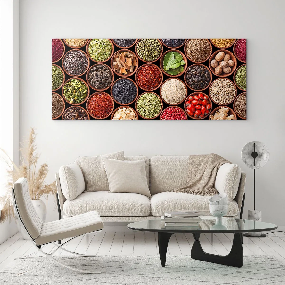 Quadro em vidro - Todos os sabores do mundo - 100x40 cm