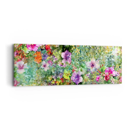 Quadro em tela - Nas flores para a perdição - 90x30 cm
