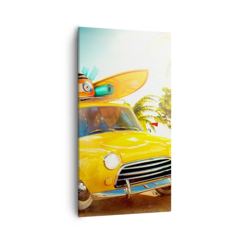 Quadro em tela - Uma viagem para mais do que um sorriso - 55x100 cm