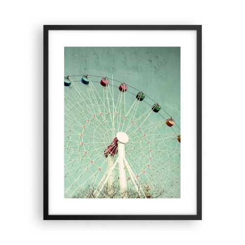 Pôster com moldura preta - Diverte-te - 40x50 cm