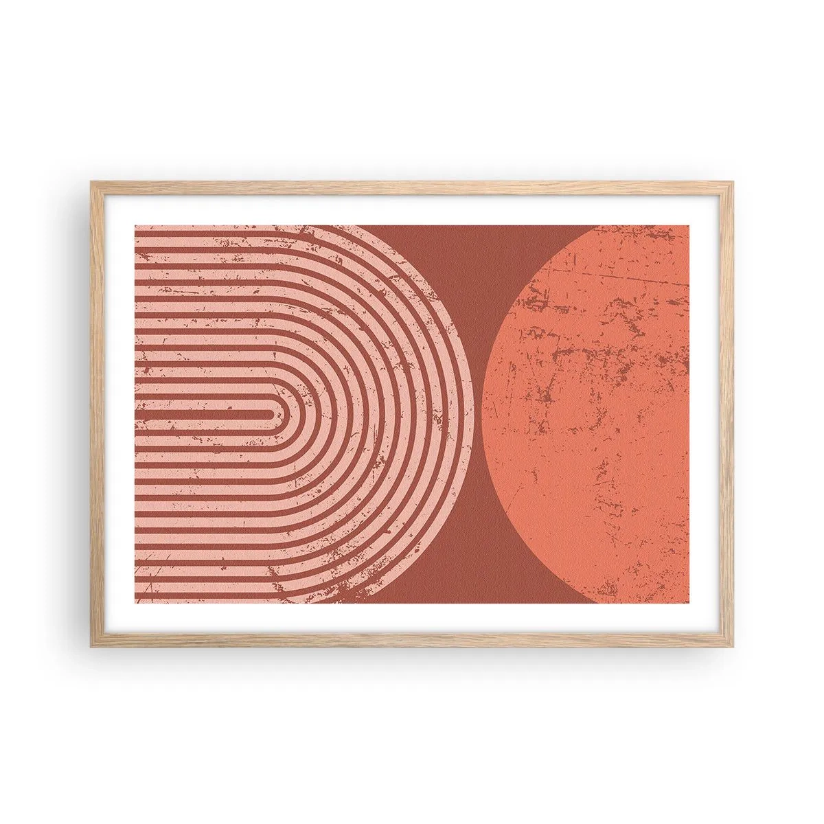Pôster com moldura de carvalho claro - Relacionamento próximo - 70x50 cm