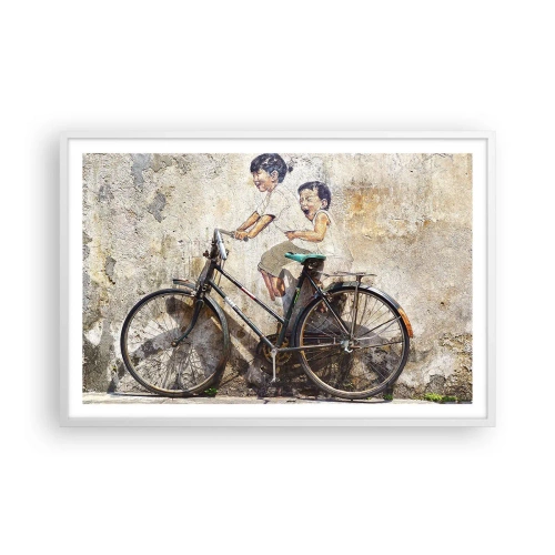 Pôster em moldura branca - Verdadeiro ou falso? - 91x61 cm