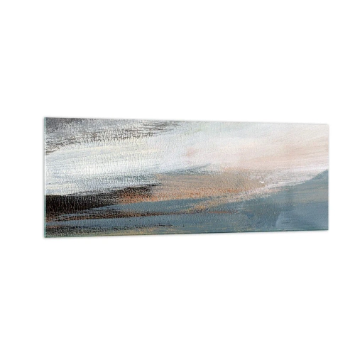 Quadro em vidro - Abstração: paisagem do norte - 140x50 cm