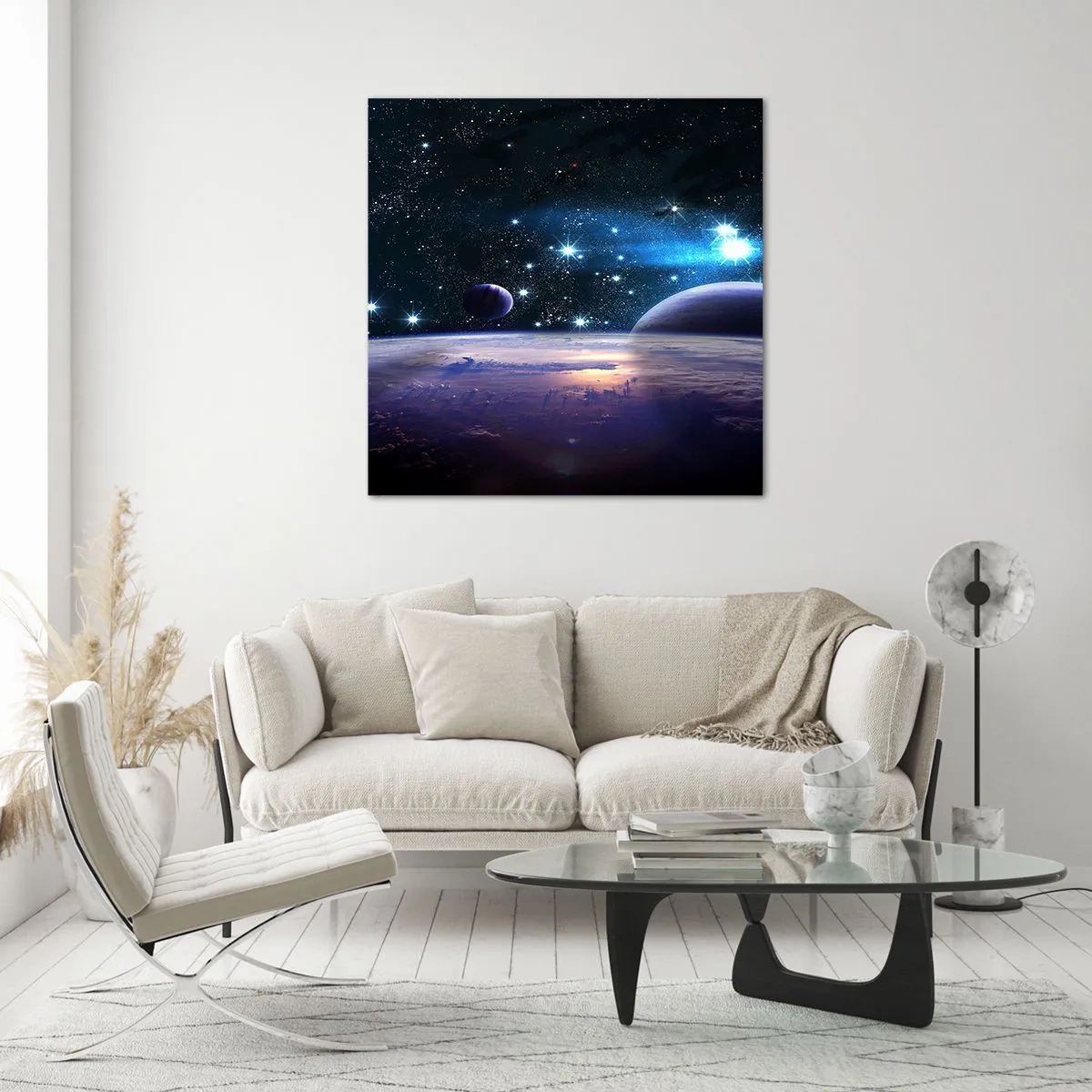 Quadro em vidro - Ainda sozinhos? - 70x70 cm