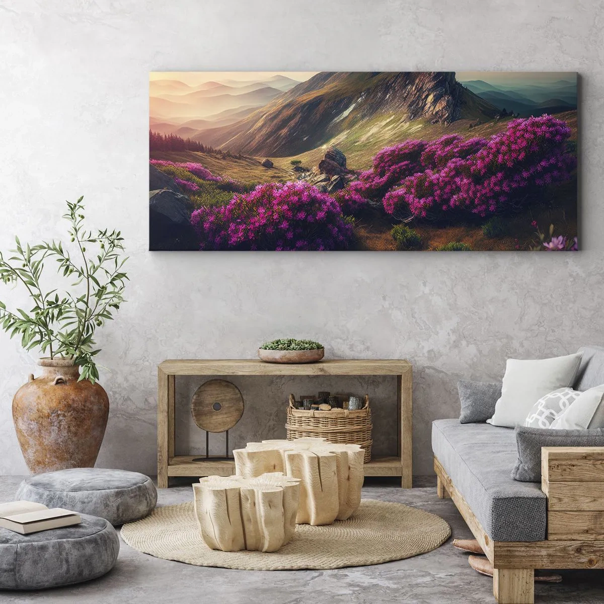 Quadro em tela - Verão nas montanhas - 100x40 cm