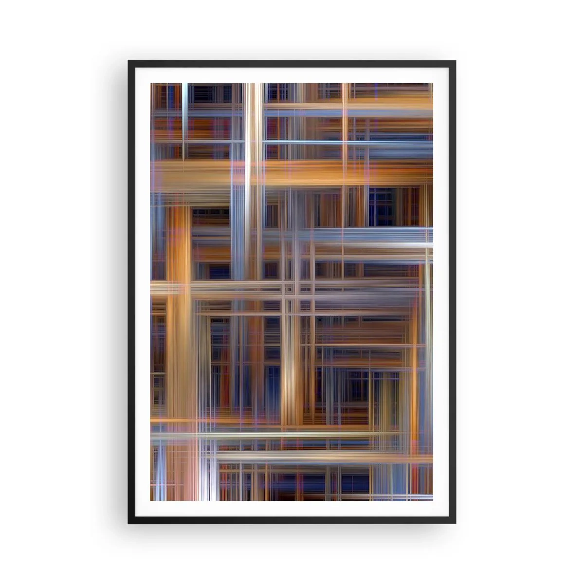 Pôster com moldura preta - Tecido de luz - 70x100 cm