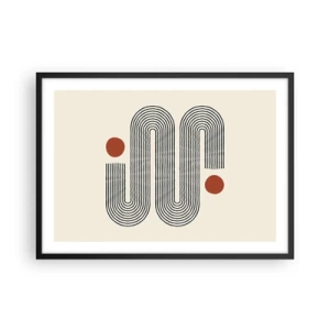 Pôster com moldura preta - Do início ao fim - 70x50 cm