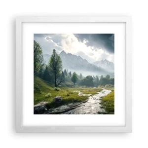 Pôster em moldura branca - Ida e volta - 30x30 cm