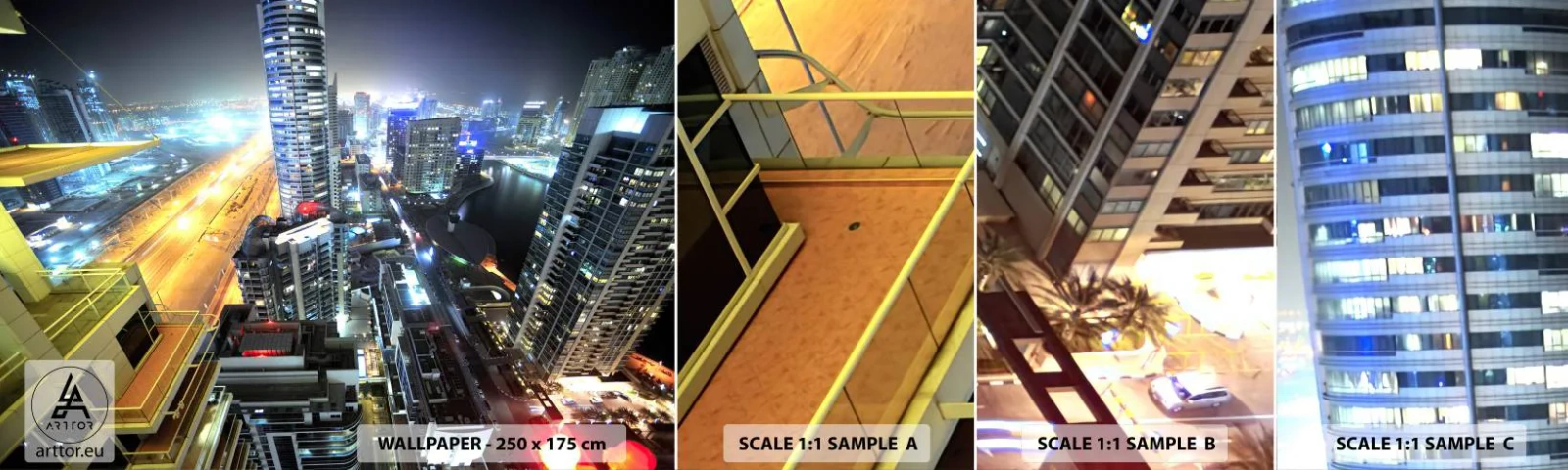 Amostra de Papel de Parede Standard Eco - Milagre no deserto - Cidade, Dubai, Arquitetura - 100x30 cm