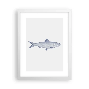 Pôster em moldura branca - Saudações dos mares do norte - 30x40 cm