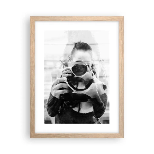 Pôster com moldura de carvalho claro - Criador e material - 30x40 cm