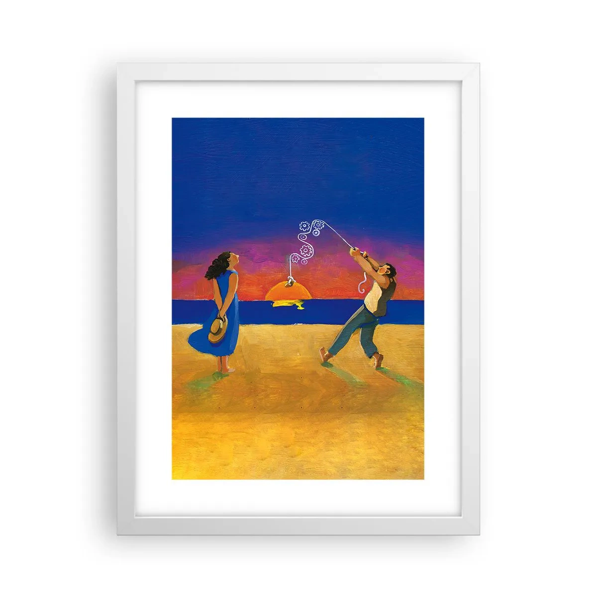 Pôster em moldura branca - Mais do que uma estrela do céu - 30x40 cm