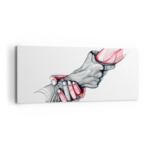 Quadro em tela - Está em boas mãos - 100x40 cm