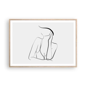 Pôster com moldura de carvalho claro - Na onda dos sonhos - 100x70 cm