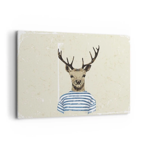 Quadro em tela - Porque eu gosto de camisas listradas! - 120x80 cm