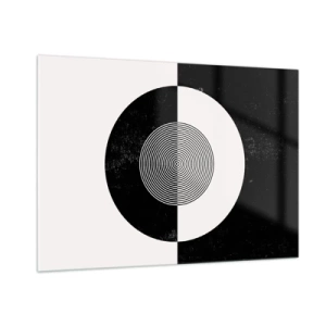 Quadro em vidro - Harmonia a preto e branco - 100x70 cm