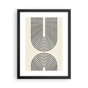 Pôster com moldura preta - Em um momento... - 30x40 cm