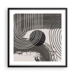 Pôster com moldura preta - O oval vence - 50x50 cm