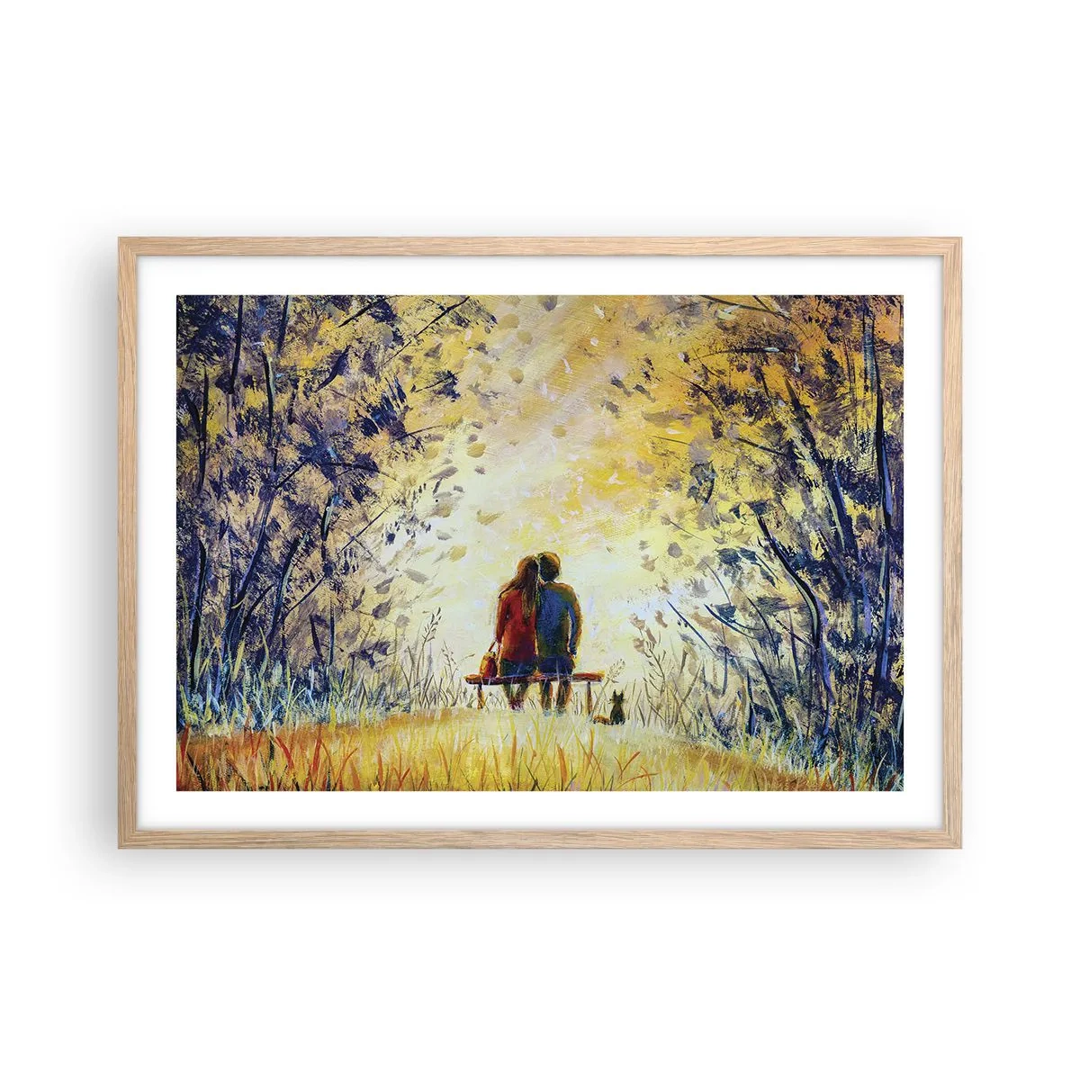 Pôster com moldura de carvalho claro - Um momento mágico - 70x50 cm