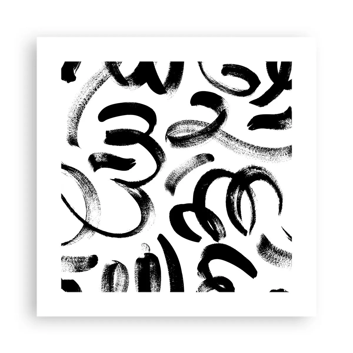 Pôster - Preto sobre branco - 40x40 cm