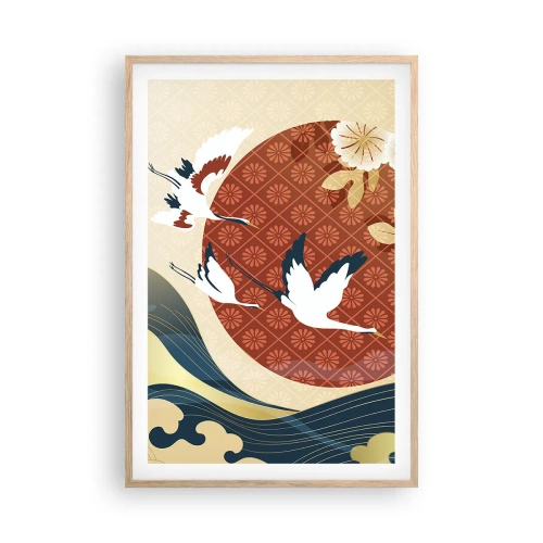 Pôster com moldura de carvalho claro - Conto de fadas japonês - 61x91 cm