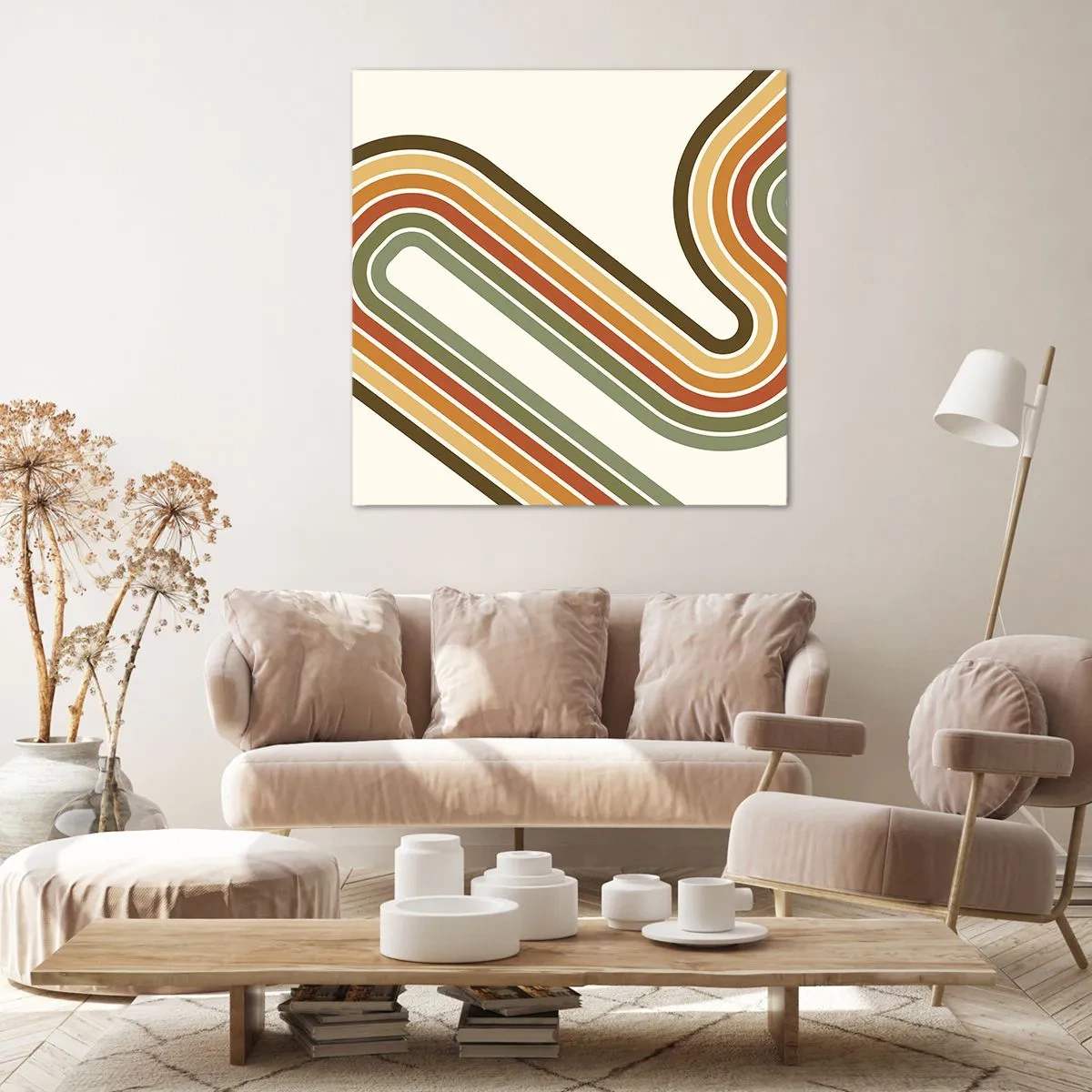 Quadro em tela - Ziguezague para o destino - 40x40 cm