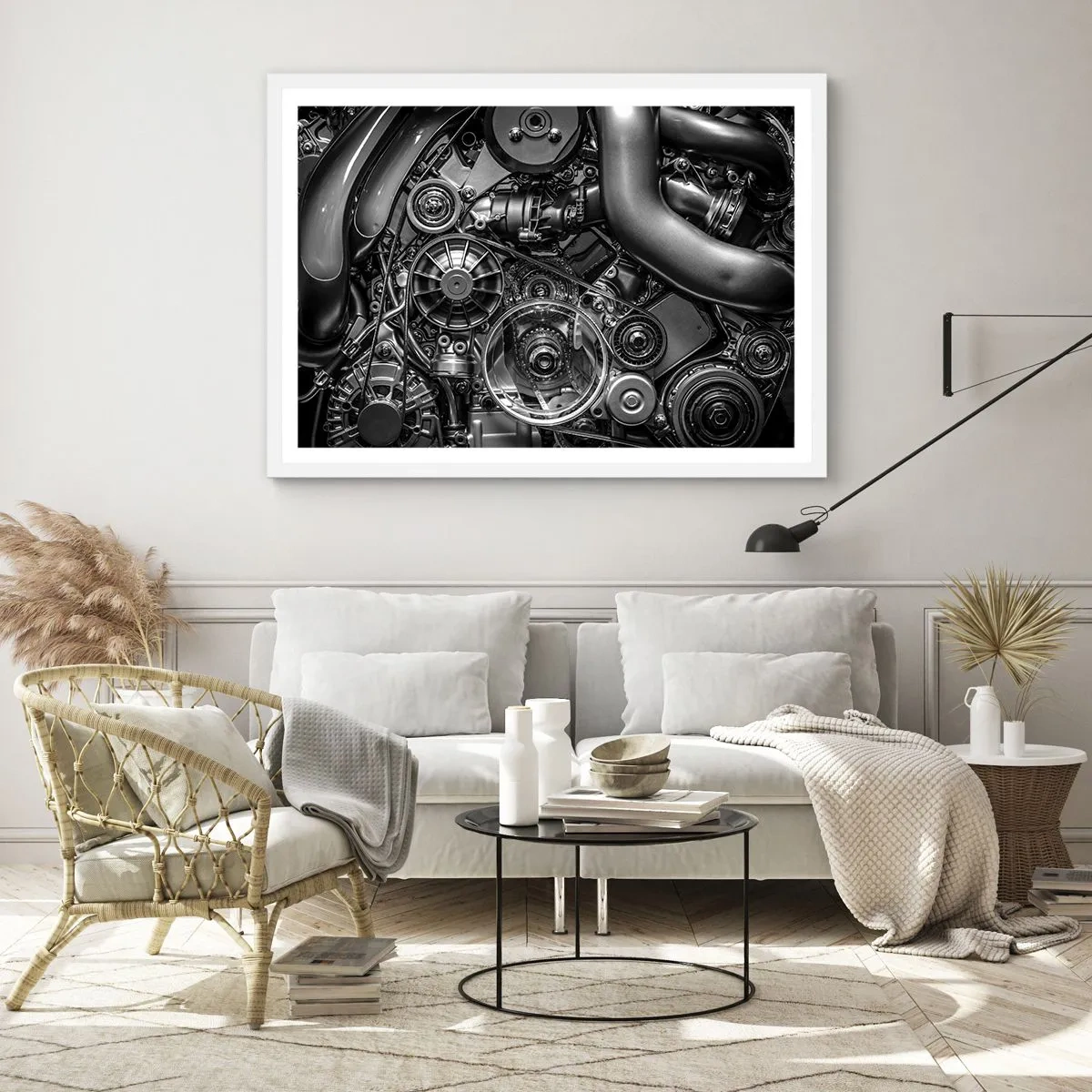 Pôster em moldura branca - A poesia da mecánica - 40x30 cm