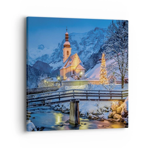 Quadro em tela - O Espírito do Natal - 40x40 cm