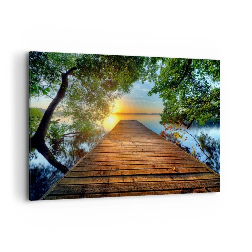 Quadro em tela - Tome o seu tempo, sente-se - 100x70 cm