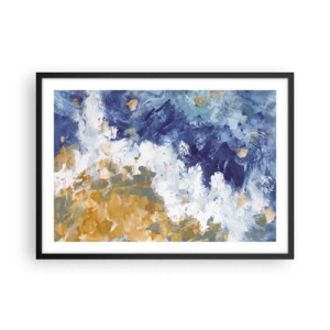 Pôster com moldura preta - Dança dos elementos - 70x50 cm