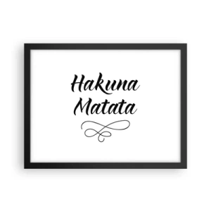 Pôster com moldura preta - O melhor conselho - 40x30 cm