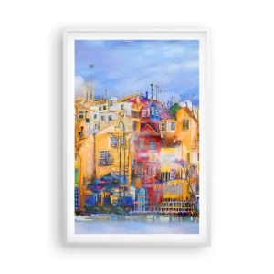 Pôster em moldura branca - Estamos juntos - 61x91 cm