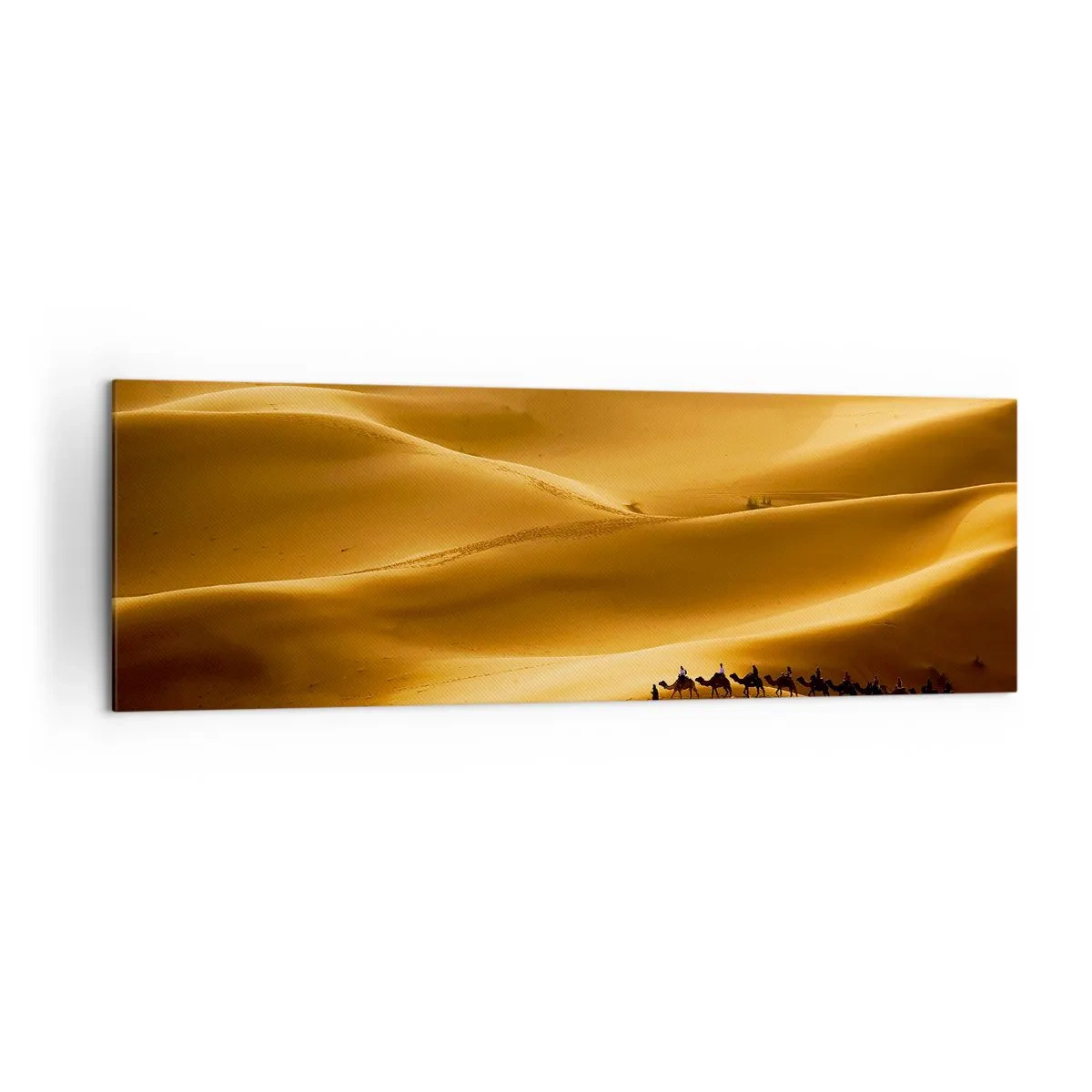 Quadro em tela - Caravana nas ondas do deserto - 160x50 cm