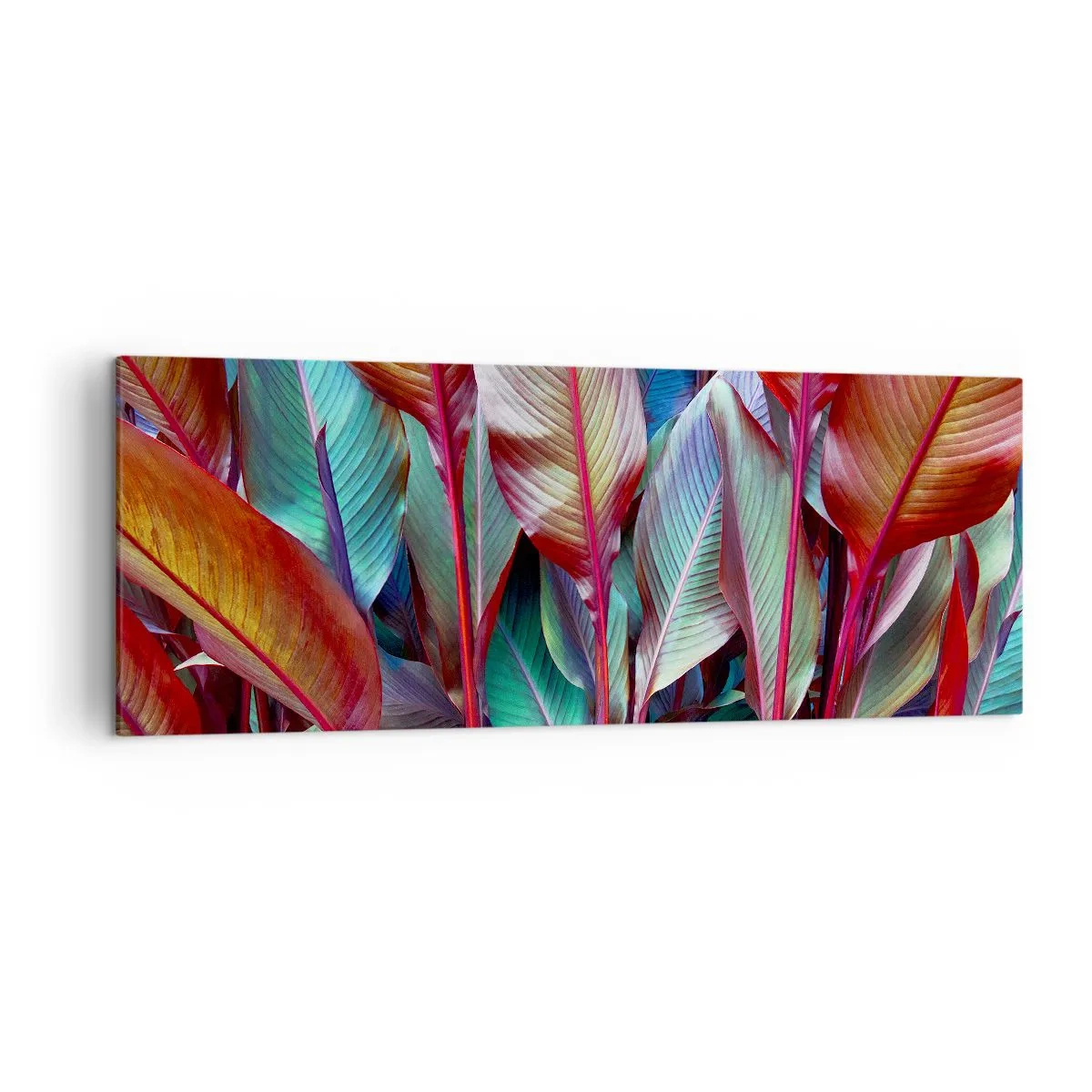 Quadro em tela - Um matagal colorido - 140x50 cm