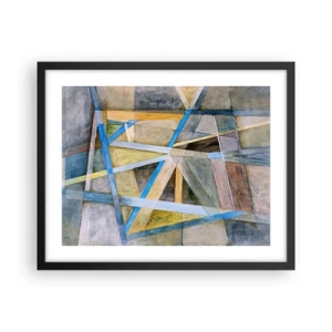 Pôster com moldura preta - Em linha reta ou na diagonal? - 50x40 cm