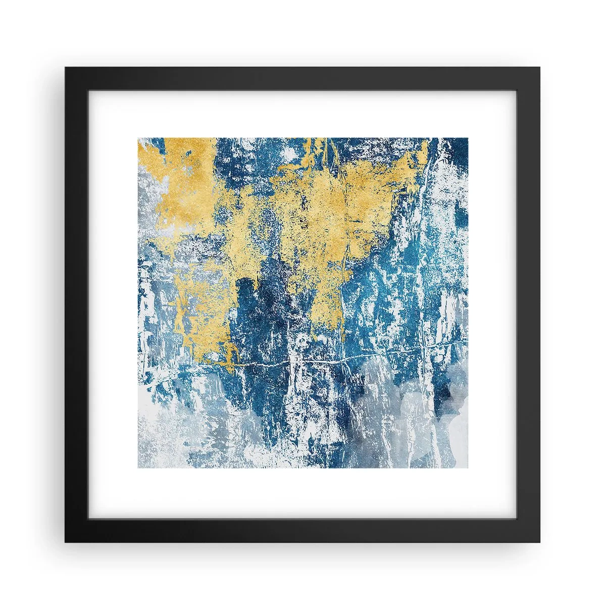 Pôster com moldura preta - Abstração cheia de clima - 30x30 cm