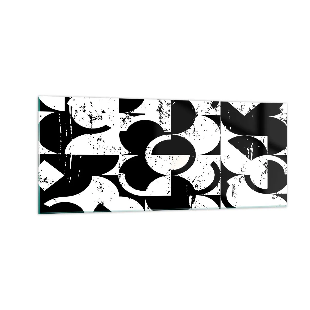 Quadro em vidro - O branco é branco e o preto é preto - 100x40 cm