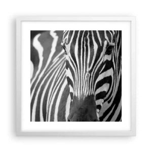 Pôster em moldura branca - O mundo é preto e branco - 40x40 cm