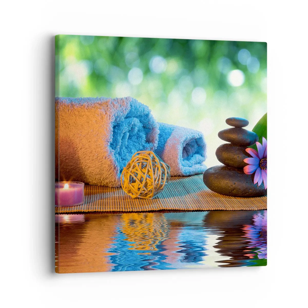 Quadro em tela - Tempo para o corpo - 40x40 cm