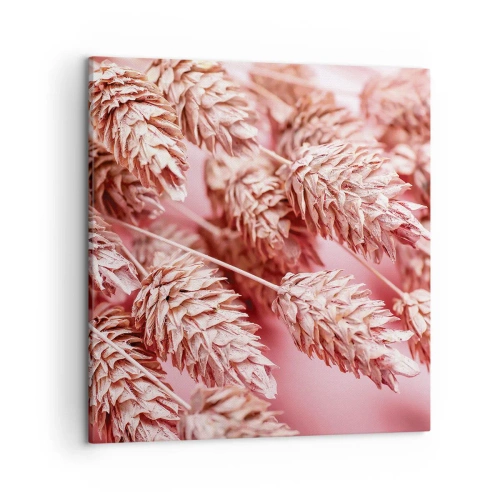 Quadro em tela - Cascata floral em rosa - 50x50 cm