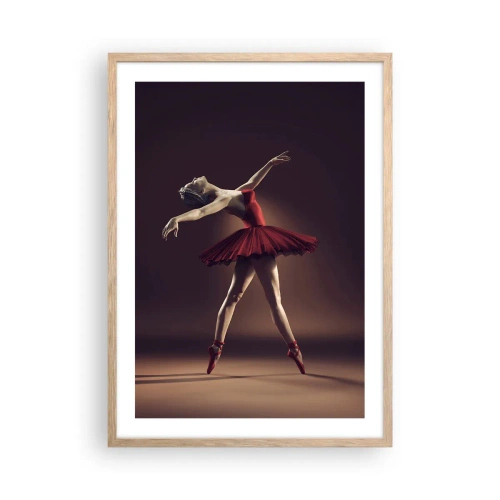 Pôster com moldura de carvalho claro - Prima ballerina - 50x70 cm