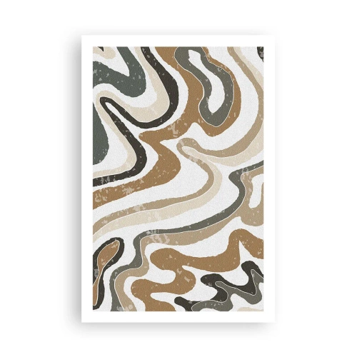 Pôster - Meandros de cores da terra - 61x91 cm