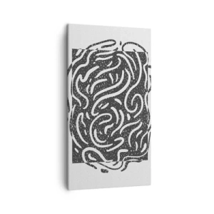 Quadro em tela - Resumo: dança da alegria - 45x80 cm