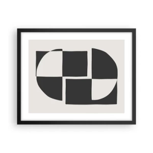 Pôster com moldura preta - Antítese – síntese - 50x40 cm