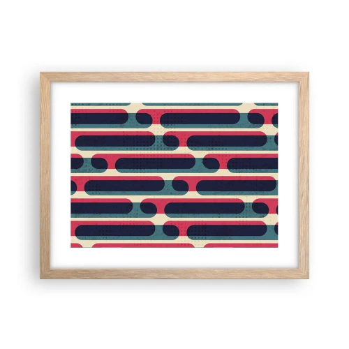 Pôster com moldura de carvalho claro - Avançado e profundo - 40x30 cm